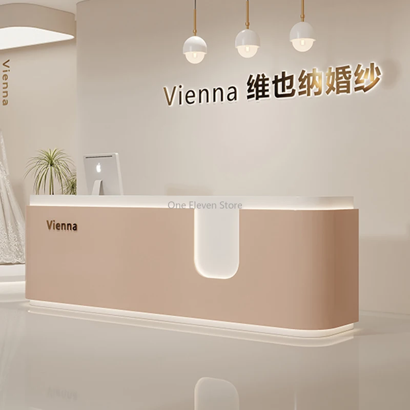 Simplicity Nordic Cashier Desk Reception Clothing Store Information Reception Desk Beautysalon Meubilair Beauty Salon Furniture