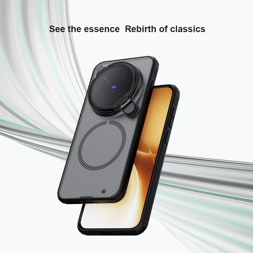 

Nillkin For VIVO X300 Pro X300 5G Case Magnetic Soft Frame CamShield Prop Adapt Magsafe Lens Camera with Stand Protection Cover
