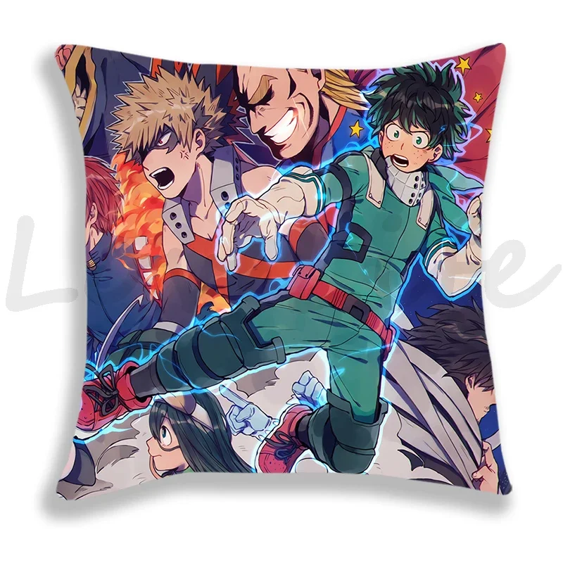 My Hero Academia Pillow Case Midoriya Izuku Deku Printed Pillow Cover No Pillow Core Soft Pillowcase Sofa Pillowcover Xmas Gifts