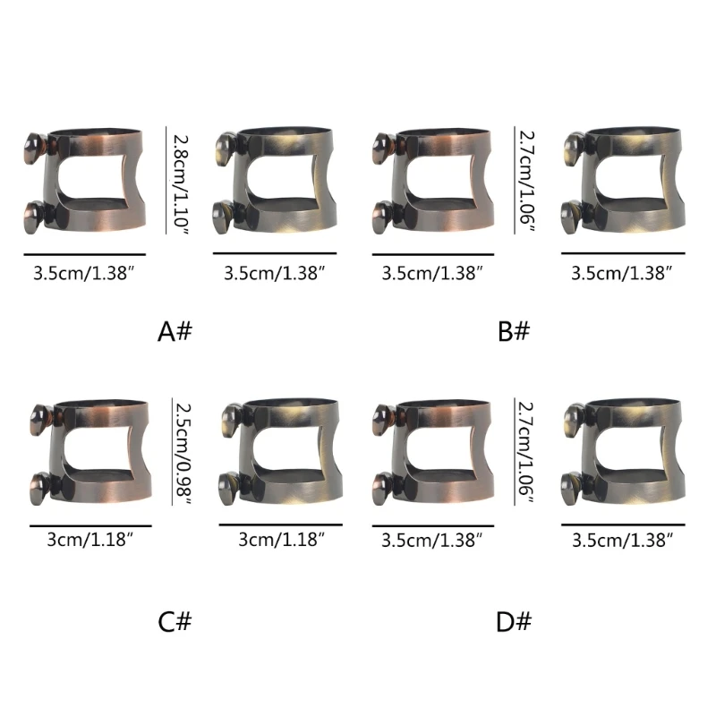 Attache à Clip Ligature pour clarinette, embout buccal en métal, 2 couleurs, pince en acier inoxydable, N58B