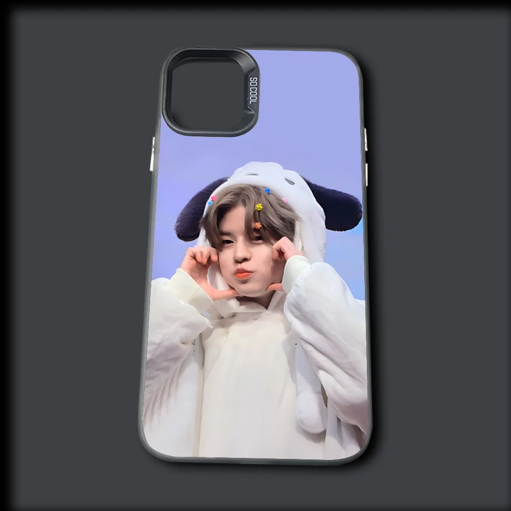 Singer S-Sungmin Phone Case For iPhone 16,15,14,13,12,11,Mini,Pro,MAX Gray Drop Matte Shockproof Soft Cover