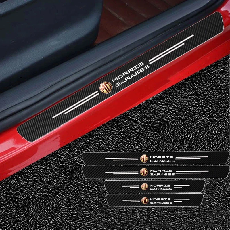 Carbon Fiber Door Entry Guard Four/Five Pieces Set For MG6 MG3 HS ZS MG7 GT MG5 MG4 EV ZST GS Rear Bumper Protection Decal