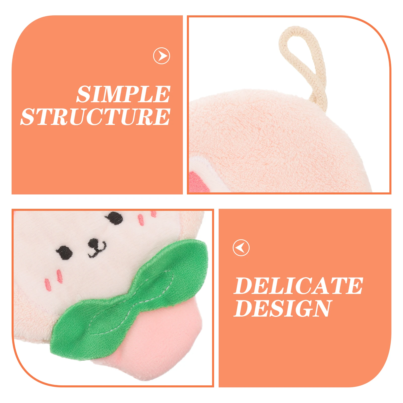 

Cute Cartoon Hand Towel Super Absorbent Coral Fleece Quick Dry Hanging Water-Absorbing Skin-Friendly Bathroom