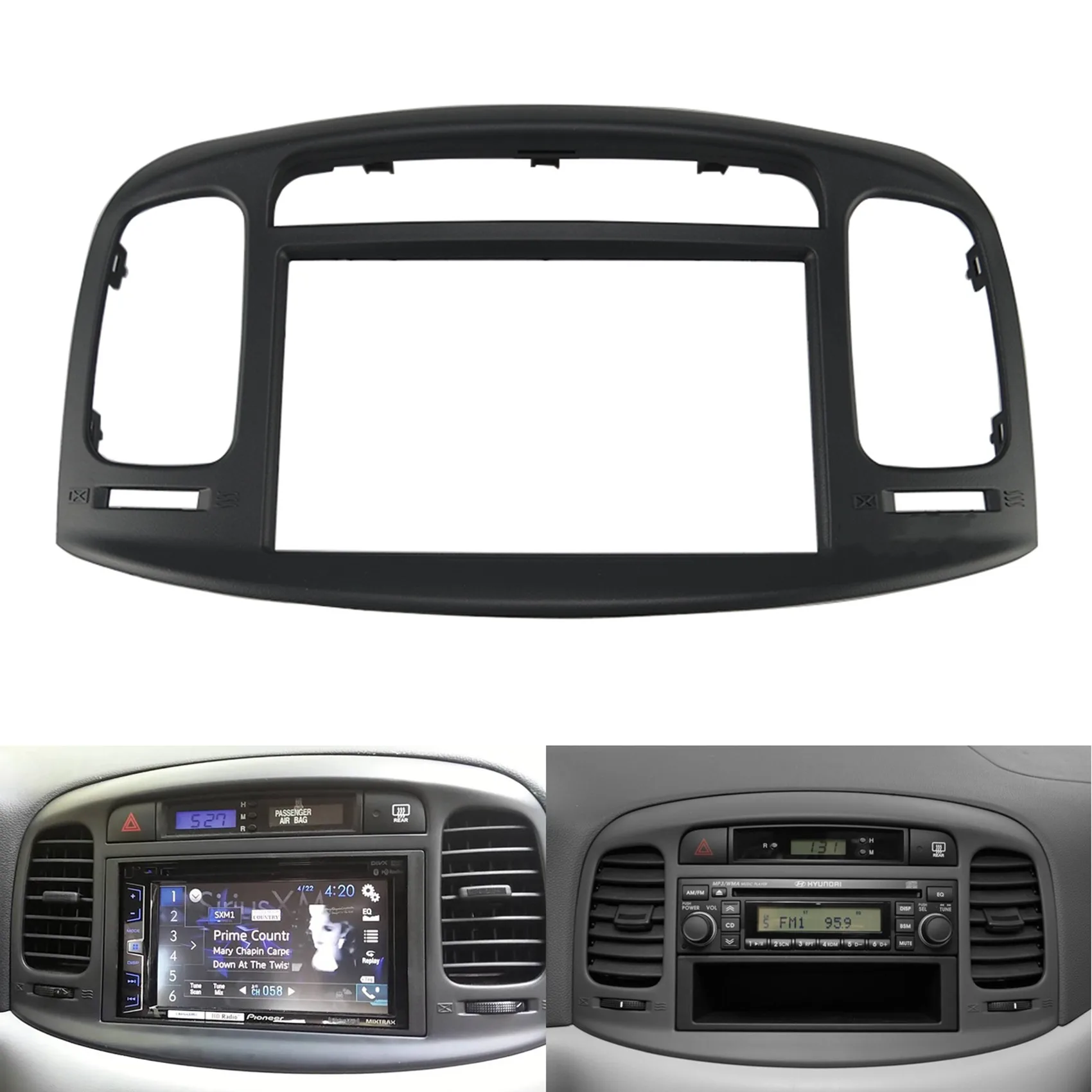 2Din Car Radio Fascia for 09-12 DVD Stereo Plate Adapter Mounting Dash Installation Bezel Trim Kit