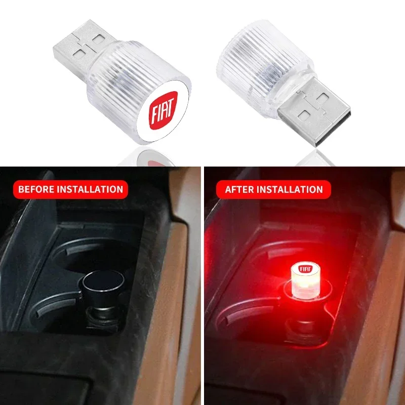 Car Interior Portable Environment Light Plug Play Auto Colorful Decorative Lamp for Fiat Acura Subaru Mitsubishi Volvo Abarth