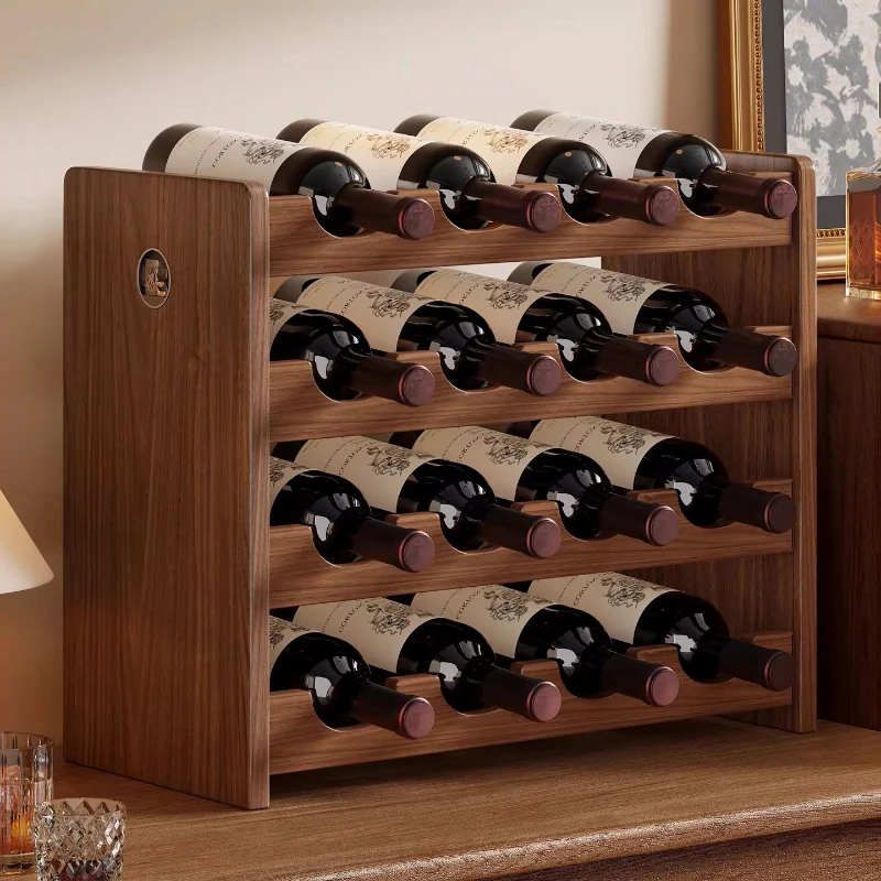 

Mold Proof Wine Rack High End Light Luxury Wine Cabinet Sturdy Multitier Countertop Bottom Display Bar Furniture Storage Rack