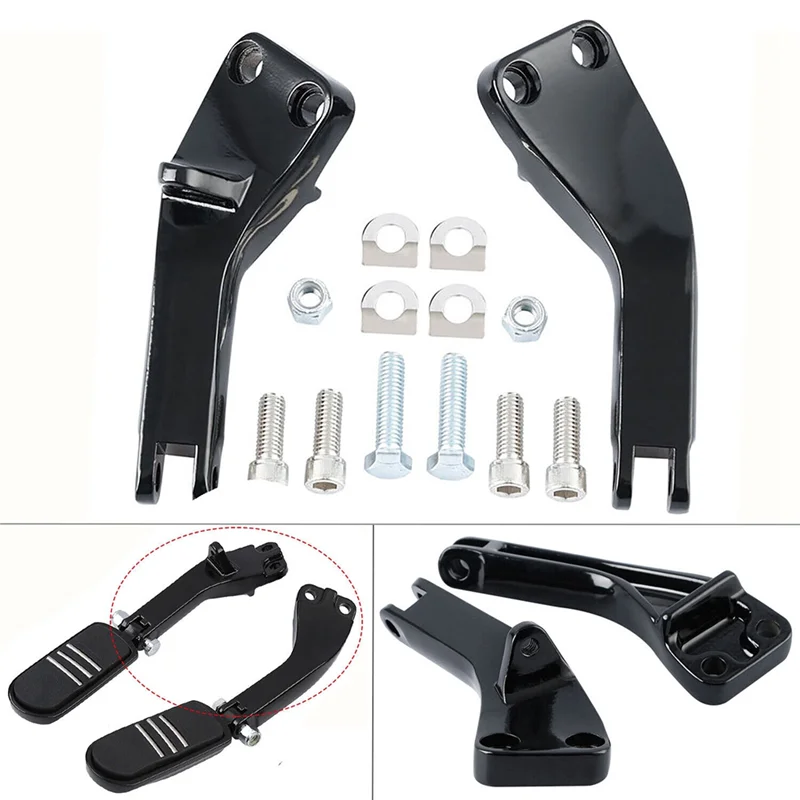

Passenger Foot Peg Mount Brackets Black Motorcycle Accessories Fit For Dyna Low Rider FXDF 2006-2017