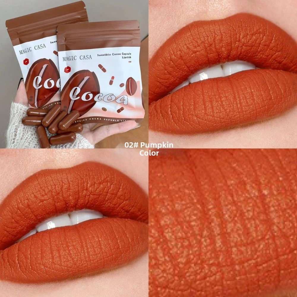 10 Colors Capsule Lipstick Kit Non-Sticky Texture Velvet Matte Finish Mini Lipstick Set Long Lasting Waterproof