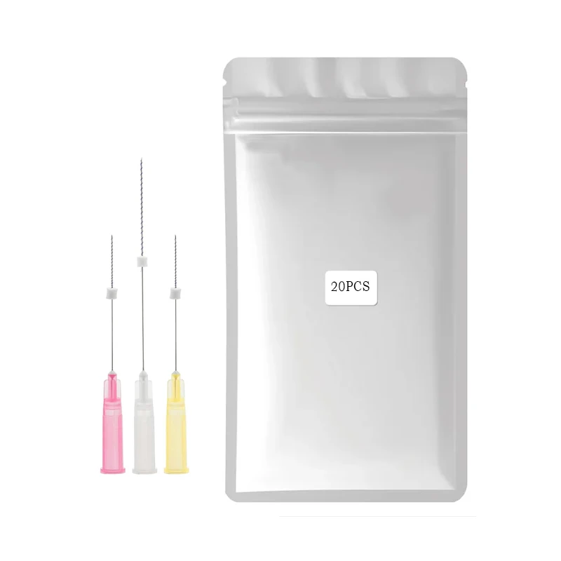 Corea 20 PZ Produzione Fox fili filo Punta Viso Corpo Ascensore Mono Vite Cannula 18g 19g 100mm