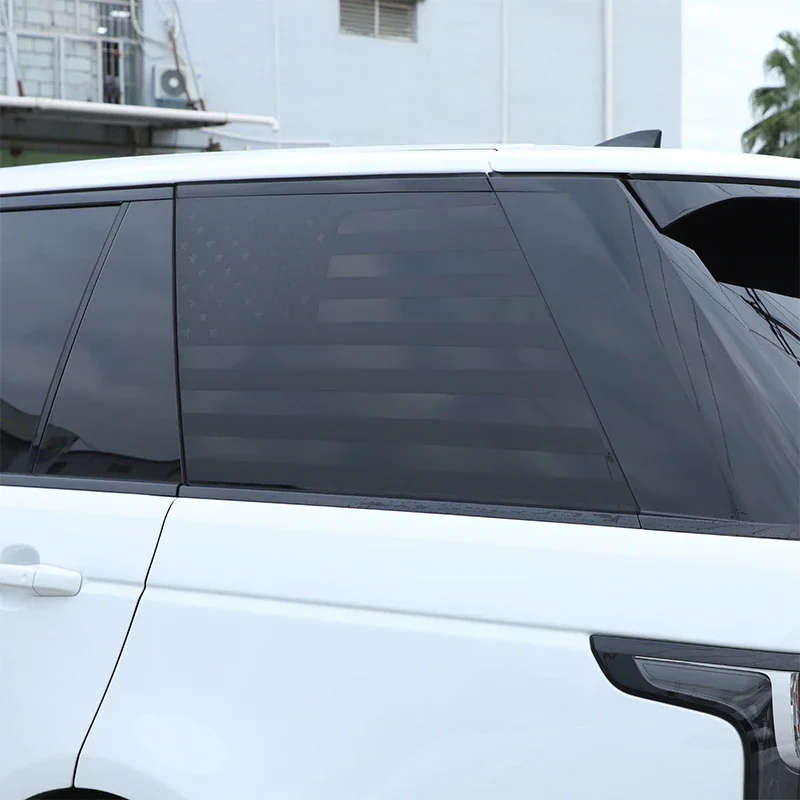 For Land Rover Range Rover Vogue L405 2013-2022 PVC Black Car Rear Side Window Glass Trim Sticker Car Accessories