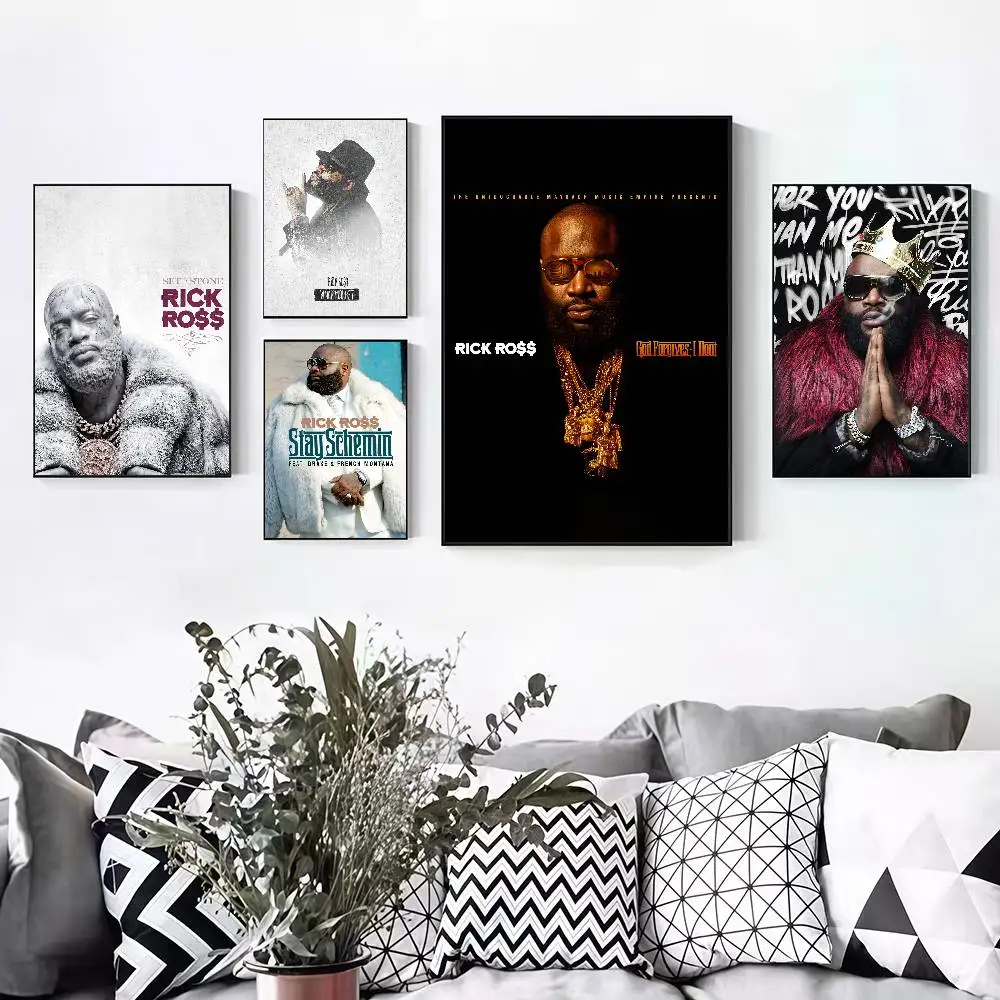 Rick R-Ross SET IN STONE Peelable Self-adhesive Poster Stickers Are Suitable For Frameless Wall Decoration In A Room