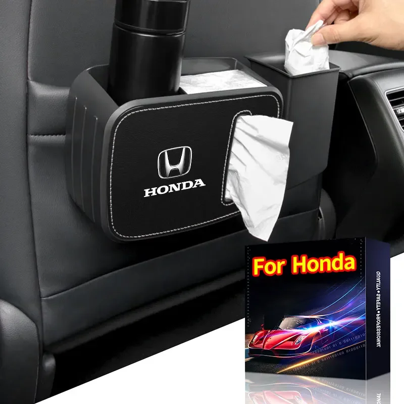 Car Garbage Can Trash Dust Case Holder Rubbish Bin For Honda Civic Accord Fit Jazz CR-V Accord Prelude Shuttle SEA-A01 Goods