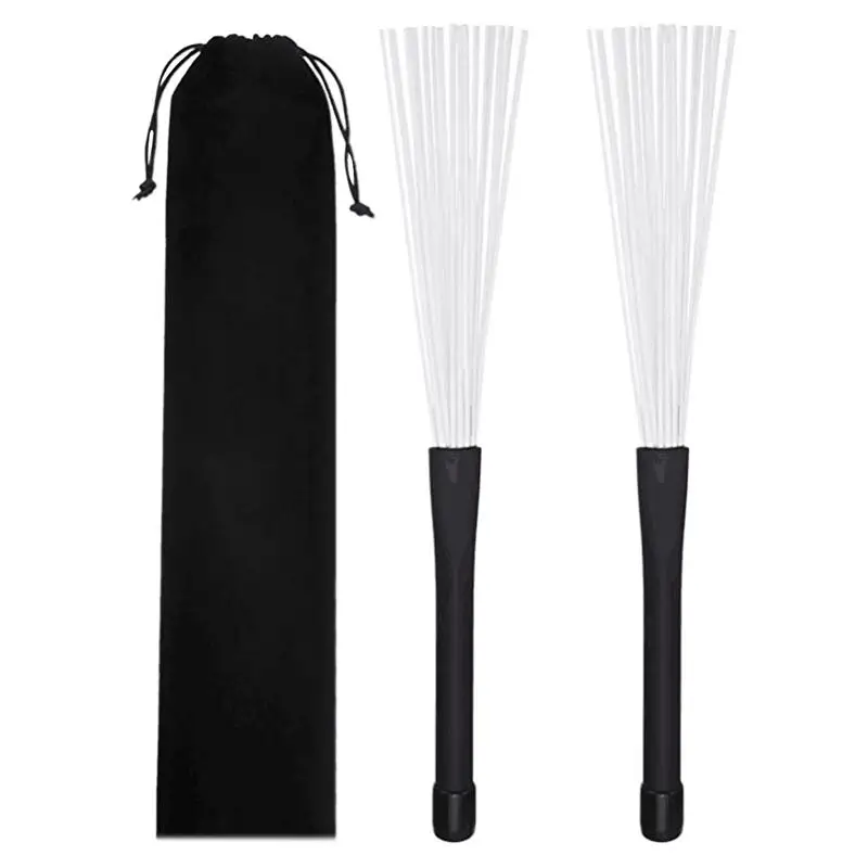 

Drum Wire Brushes 2X Drum Instrument Playing Wire Brushes Beginners Professionals Musical Instrument Accessories for Concert