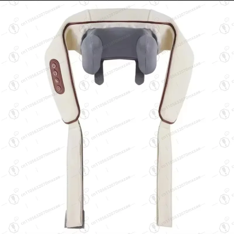 شال تدليك الرقبة والكتف ساخن العجن 6D تدليك عميق للرأس واسترخاء العضلات مدلك محمول قابل للتعديل