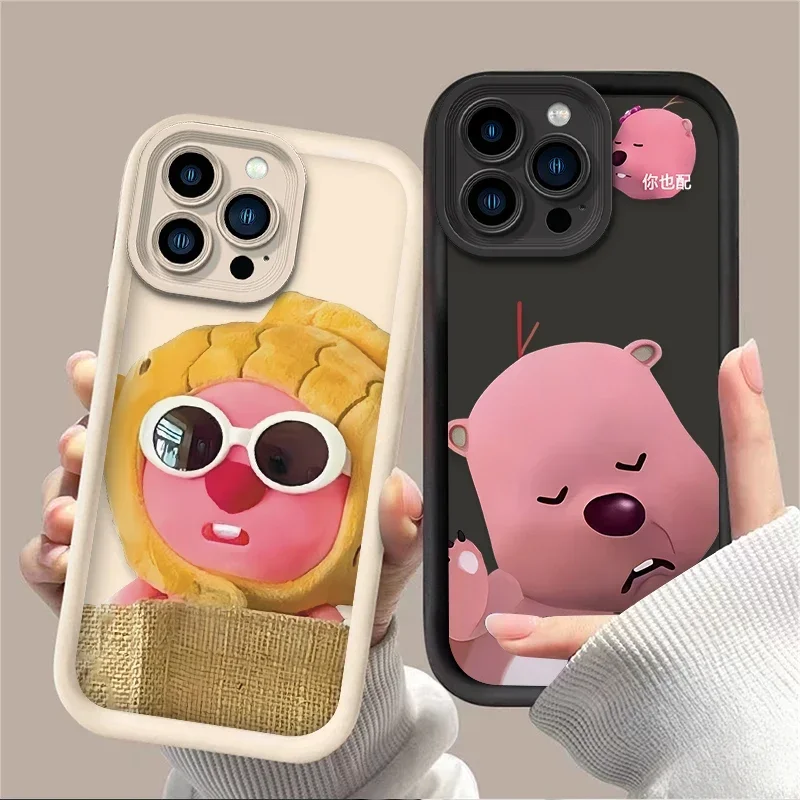 Cute Cartoon L-Loopy Soft Phone Case for iPhone 14 15 Pro Max 13 12 11 X XS XR 7 8 Plus SE 2020 Shockproof Soft Protective Cover