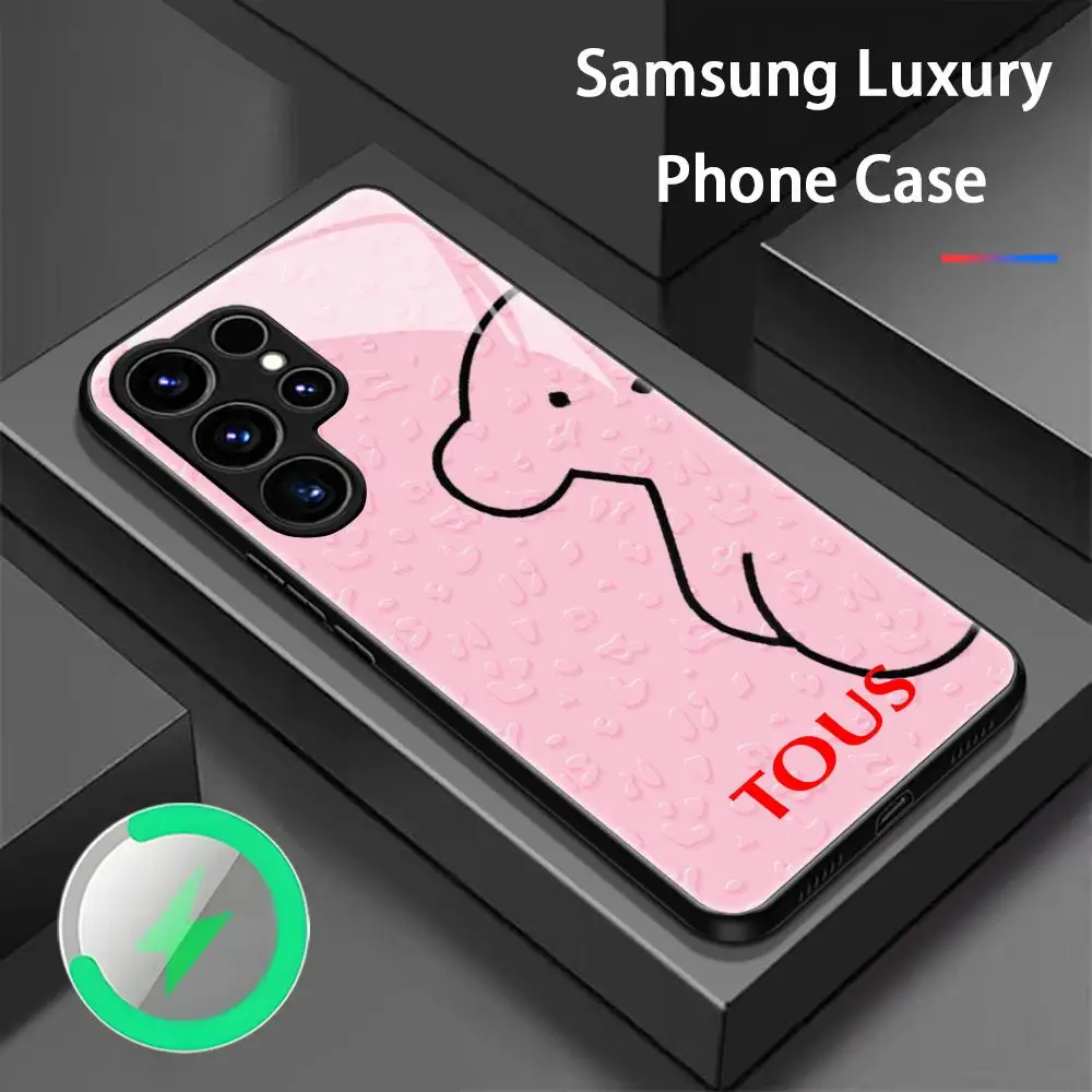 Phone Case For Samsung S26 S25 S24 S23 S22 S21 Fashion luxurious S20 Plus Ultra T-TouSES Glass Magnetic Case view 2