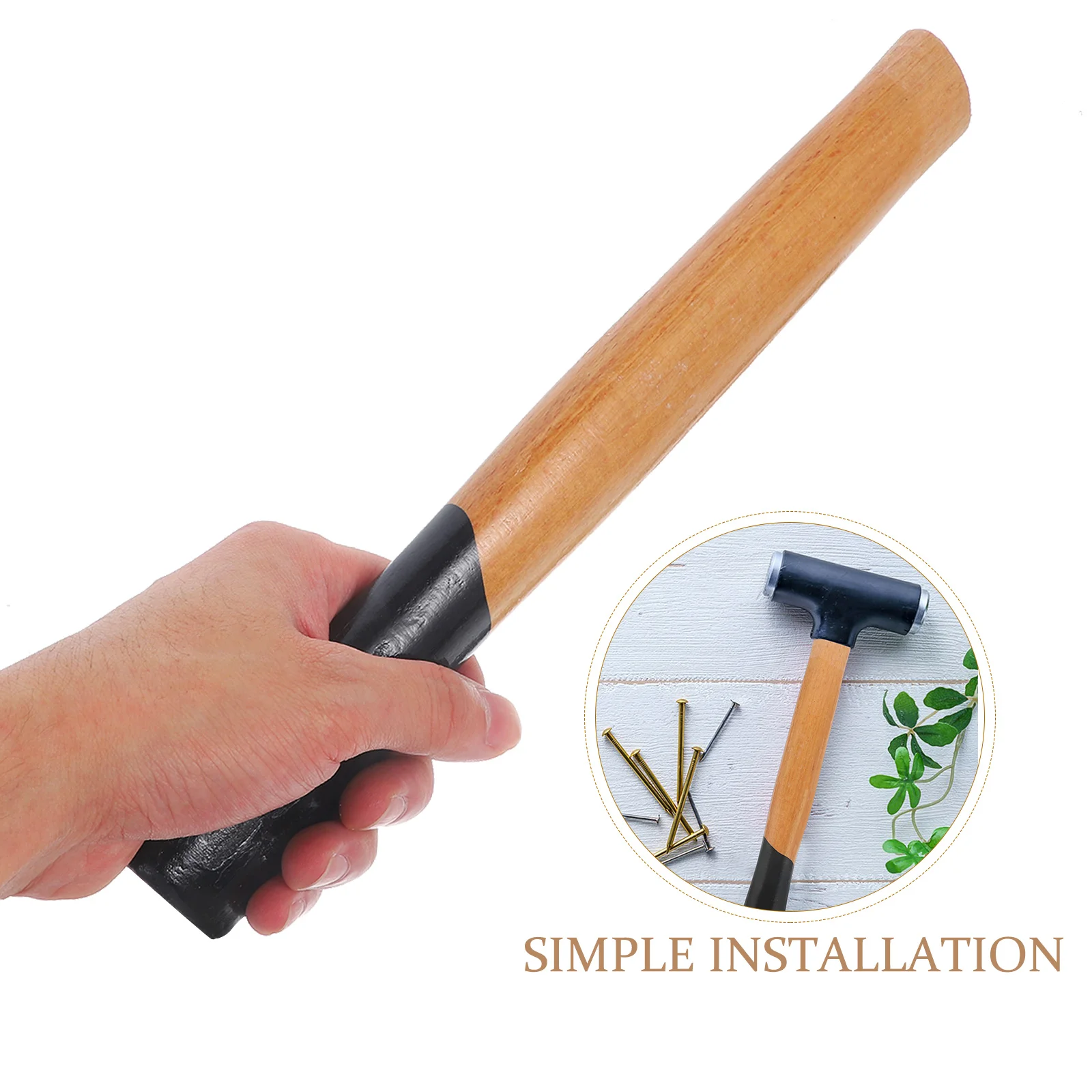 

Masonry Tool Accessory Replacement Heads Wooden Handle Smooth Surface Comfortable Grip Constructed Wood