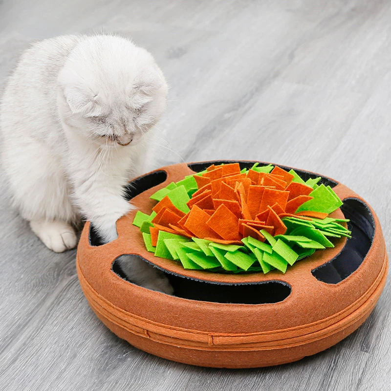 

Cat Turntable Funny Cat Self-Hi Interactive Amusement Track Plate Slow Food Cat Training Smell Supplies