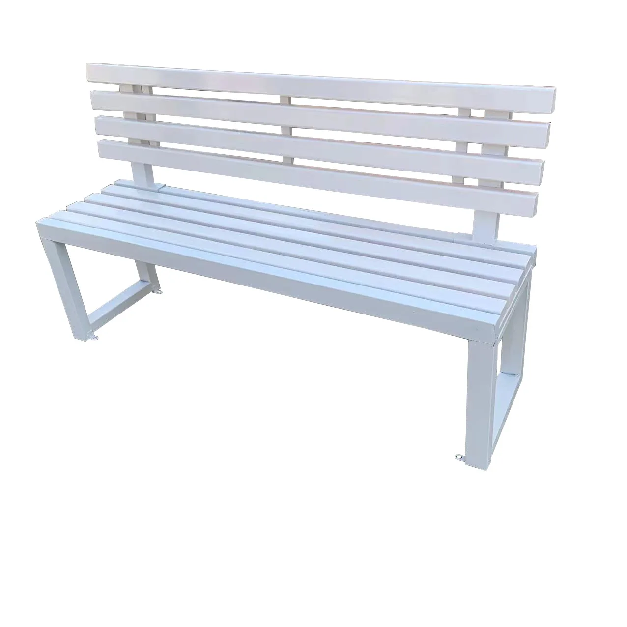 Modern style professional long metal backrest composite park garden courtyard outdoor bench