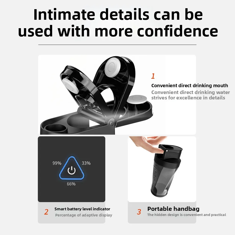 High-Power 360W Portable Juicer 6000mAh Battery New for Amazon Cross-Border Wireless Fruit Juicer for Household Use USB Plastic