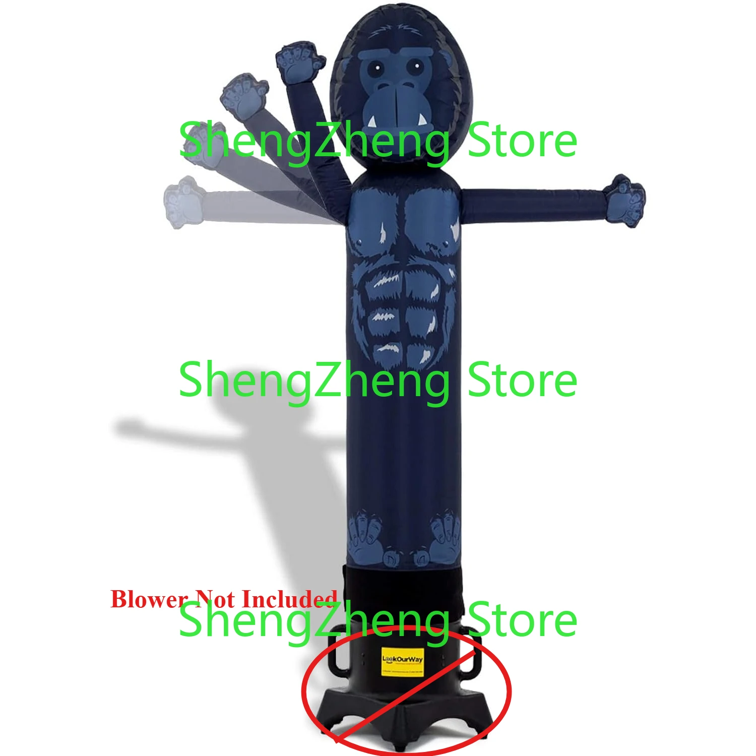 1Pcs 8ft Gorilla Air Waver - Inflatable Advertising Tube Man  Guy with Flapping Waving Arm  (Blower Not Included)