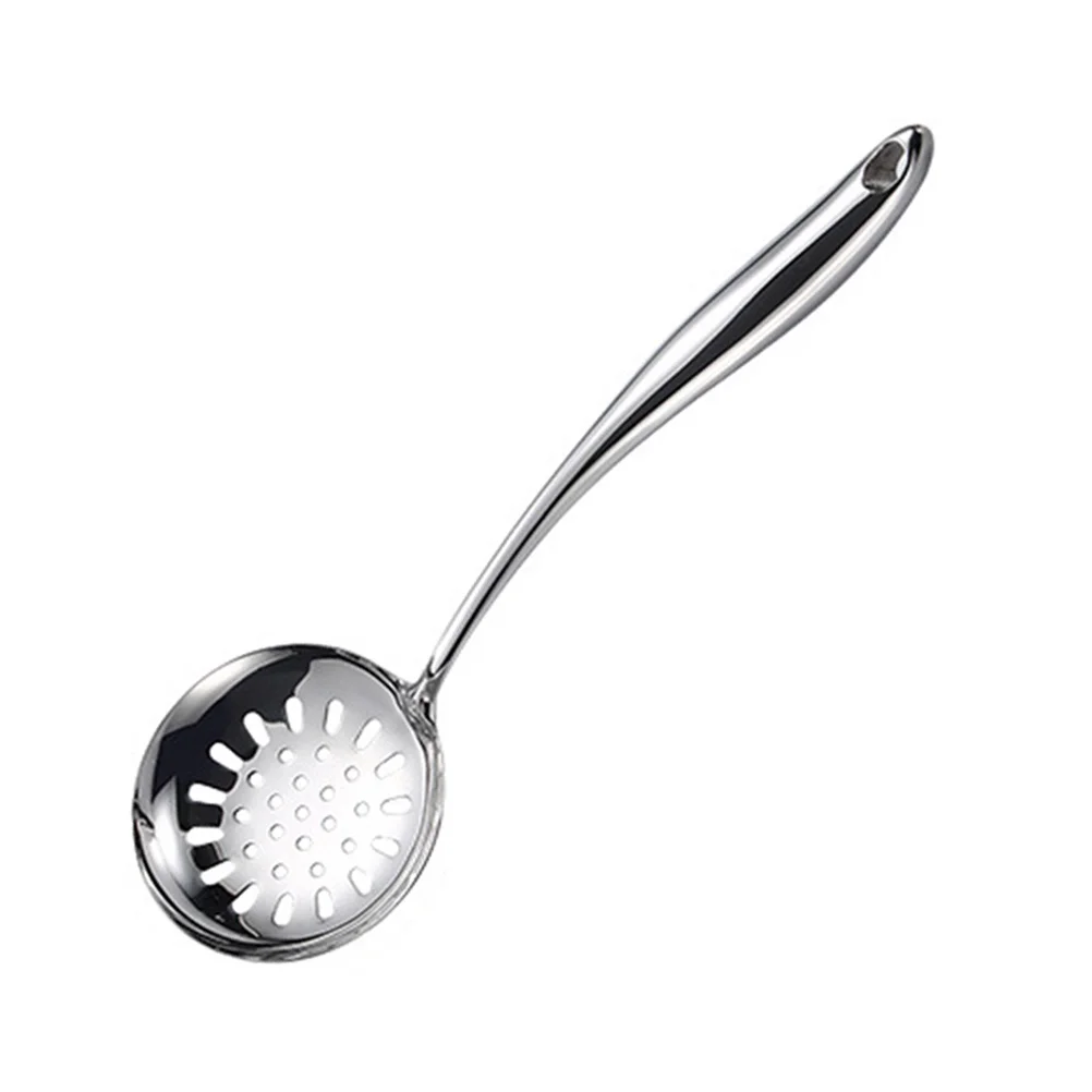 

304 Stainless Steel Slotted Spoon Long Handle Non Stick Heat Resistant Cooking Utensils Kitchen Gadgets Drain Tool
