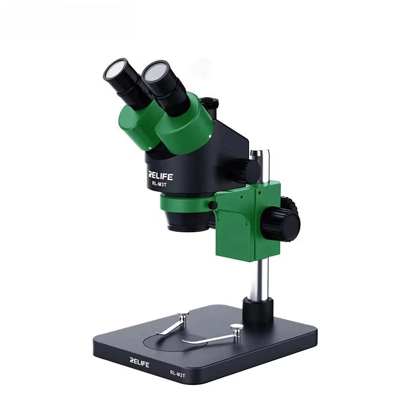

RELIFE Trinocular Stereo Microscope 7X-45X Zoom With Camera LED Light For Phone PCB Tiny Repair Microscope