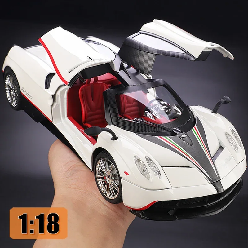 

New 1:18 Pagani Huayra Dinastia Supercar Alloy Diecasts & Toy Vehicles Metal Toy Car Model Sound and Light Collection Kids Toy