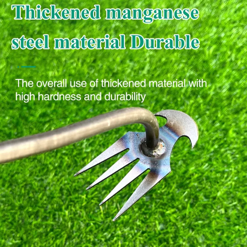Hoe Weeding Artifact Manganese Steel Gardening Hoeing Rake Uprooting Tools for loosening soil and digging wild vegetables