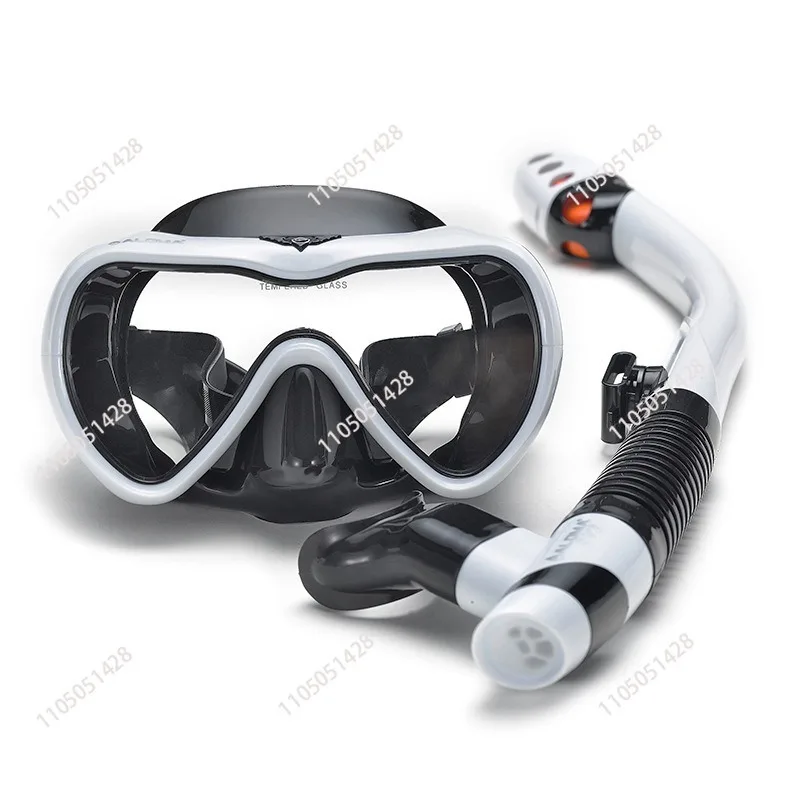 

Full dry diving mask snorkel set liquid silicone mask