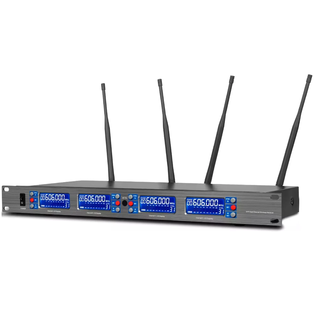 Professional UHF Metal Dynamic handheld wireless microphone for Stage Conference Karaoke Church Use