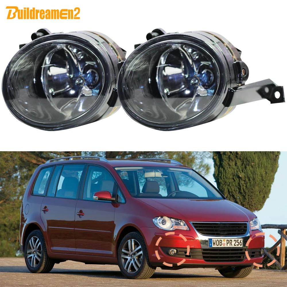 Car Fog Light Accessories Lampshade + Halogen Bulb For VW Volkswagen Touran (1T1, 1T2) 2003 2004 2005 2006 2007 2008 2009 2010