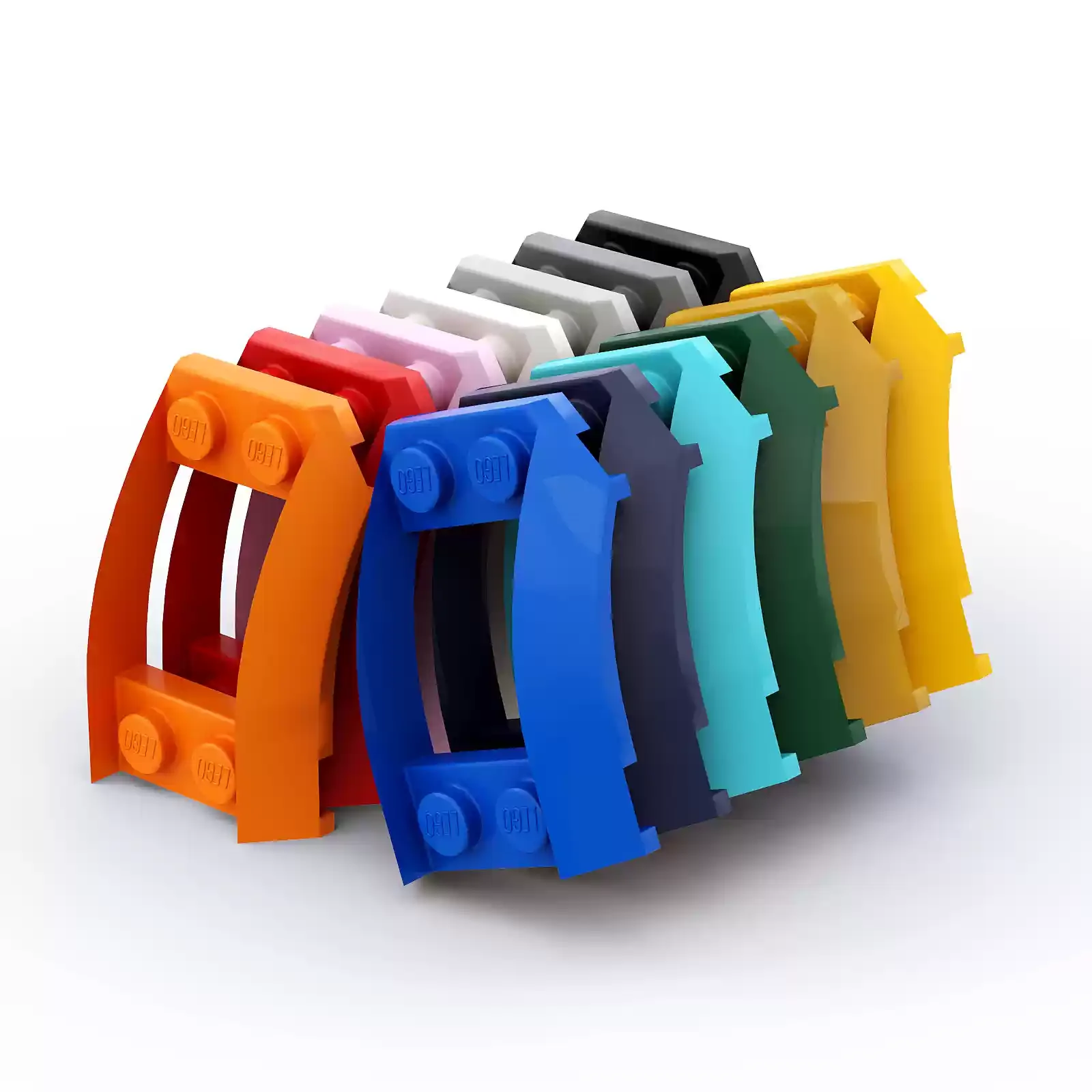 [38Pcs]【50g】47755 MOC4x3 wedge-shaped hollow hole, Children DIY STEM Building Blocks Toy , Gifts for MOC creators Group