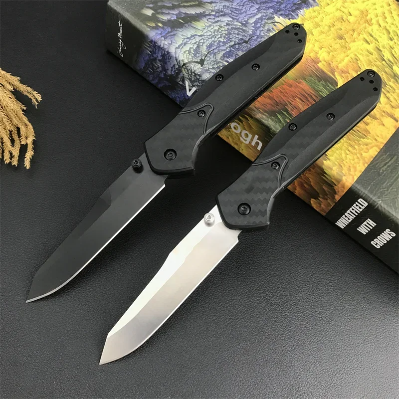 BM 940 Tactical Hunting Folding Knife D2 Blade Black Nylon Fiberglass Handle Belt Knife Emergency Rescue Camping Military Tools