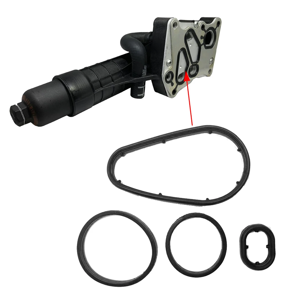 Para kit de vedação de motores Mercedes M271 módulo de refrigerador de óleo 2711801010   Acessórios para carro preto Filtro de óleo plástico novo