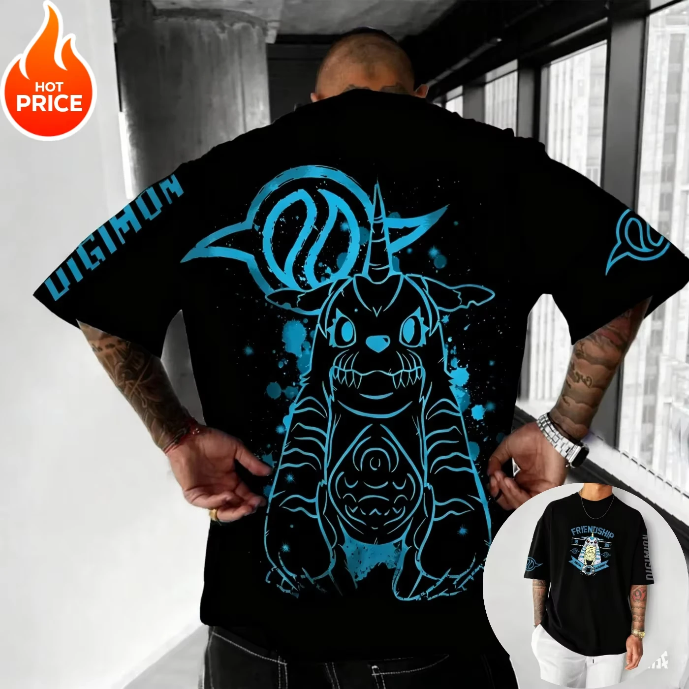 เสื้อยืดลายการ์ตูนดิจิมอน กาบูมอน อนิเมะ 2026 สไตล์ฮาราจูกุสุดฮิต เสื้อวินเทจแนวสตรีทสำหรับผู้ชาย เสื้อยืดลำลองสำหรับผู้หญิง เสื้อยืดแขนสั้นผ้าฝ้ายสำหรับเล่นกีฬา