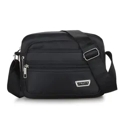 Men's Bag Korea Japan Waterproof Oxford Cloth Shoulder Square Bag Multi Space Messenger Crossbody Bag Mobile Phone Bag