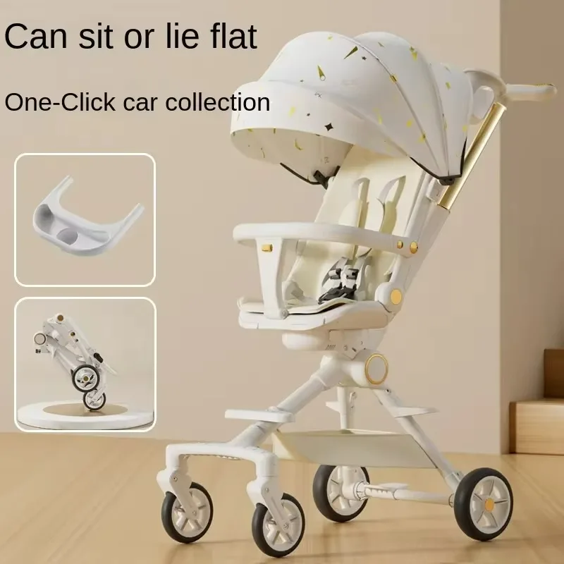 

Baby Stroller Newborn Two-way Swivel Travel Stroller High Landscape Lightweight Folding Four-wheeled Shock-absorbing Stroller