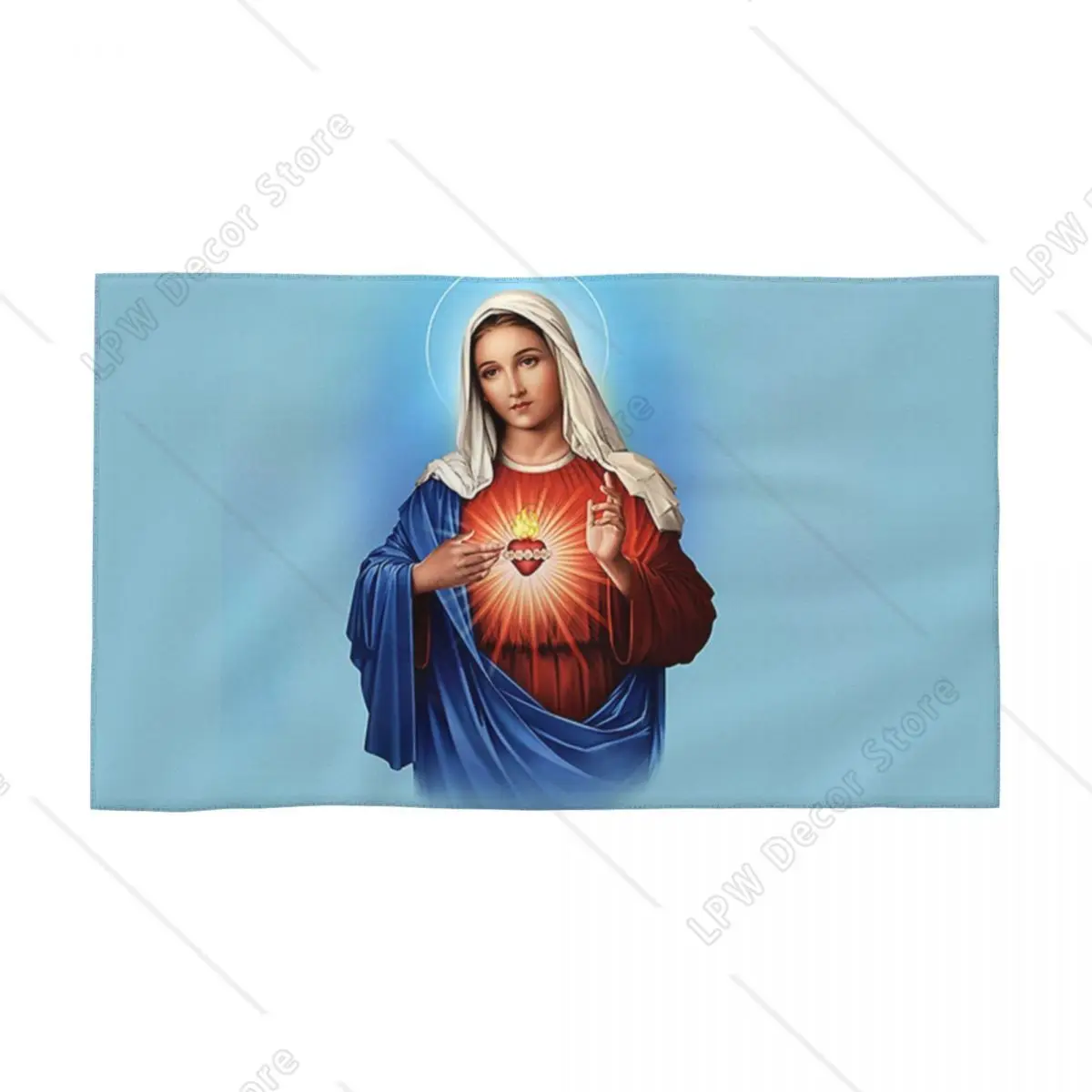 Personalized Quick Drying Cotton Face Towel Absorbent Christianity Virgin Mary Sports Towels