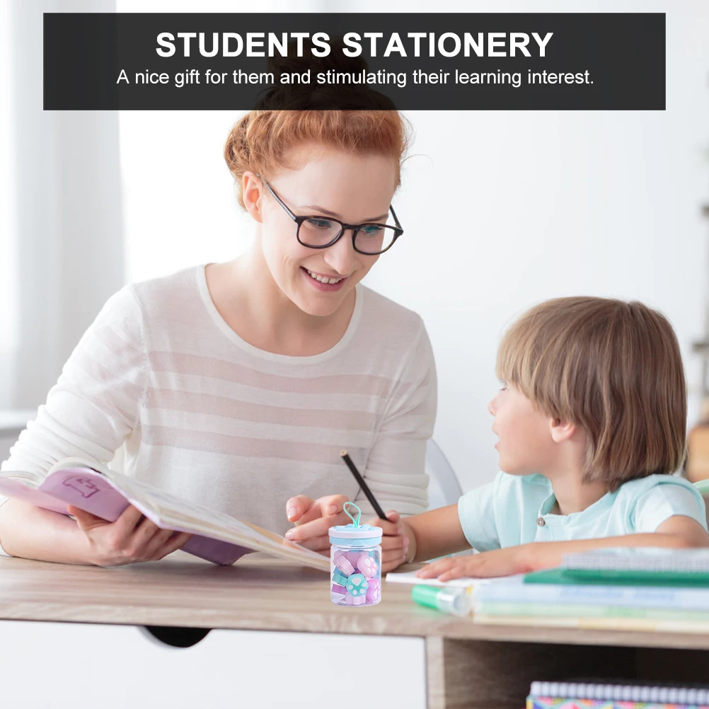 رائعتين القط باو تصميم محايات الكرتون المطاط القط مخلب شكل محايات جميلة هدية المدرسة اكسسوارات الطلاب القرطاسية