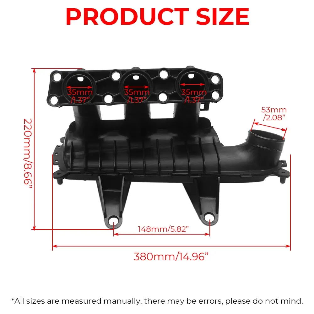 1Pcs Air Intake Manifold Plenum Air Box Intake Fits For Can-Am Maverick X3 Turbo Rr Max 2017-2026 High Quality Pa Plastic Black