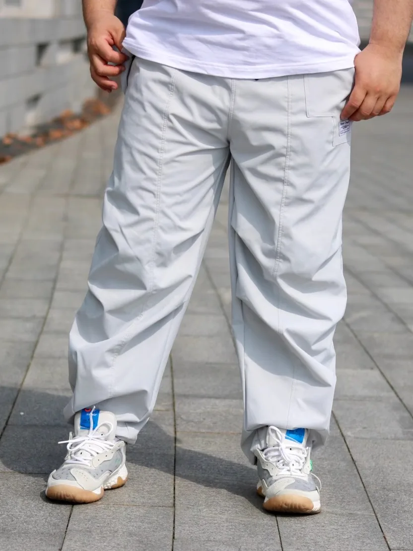 

Мужские свободные повседневные брюки в японском стиле, тренд весны 2025, рабочие брюки-харланы из полиэстера, длинные