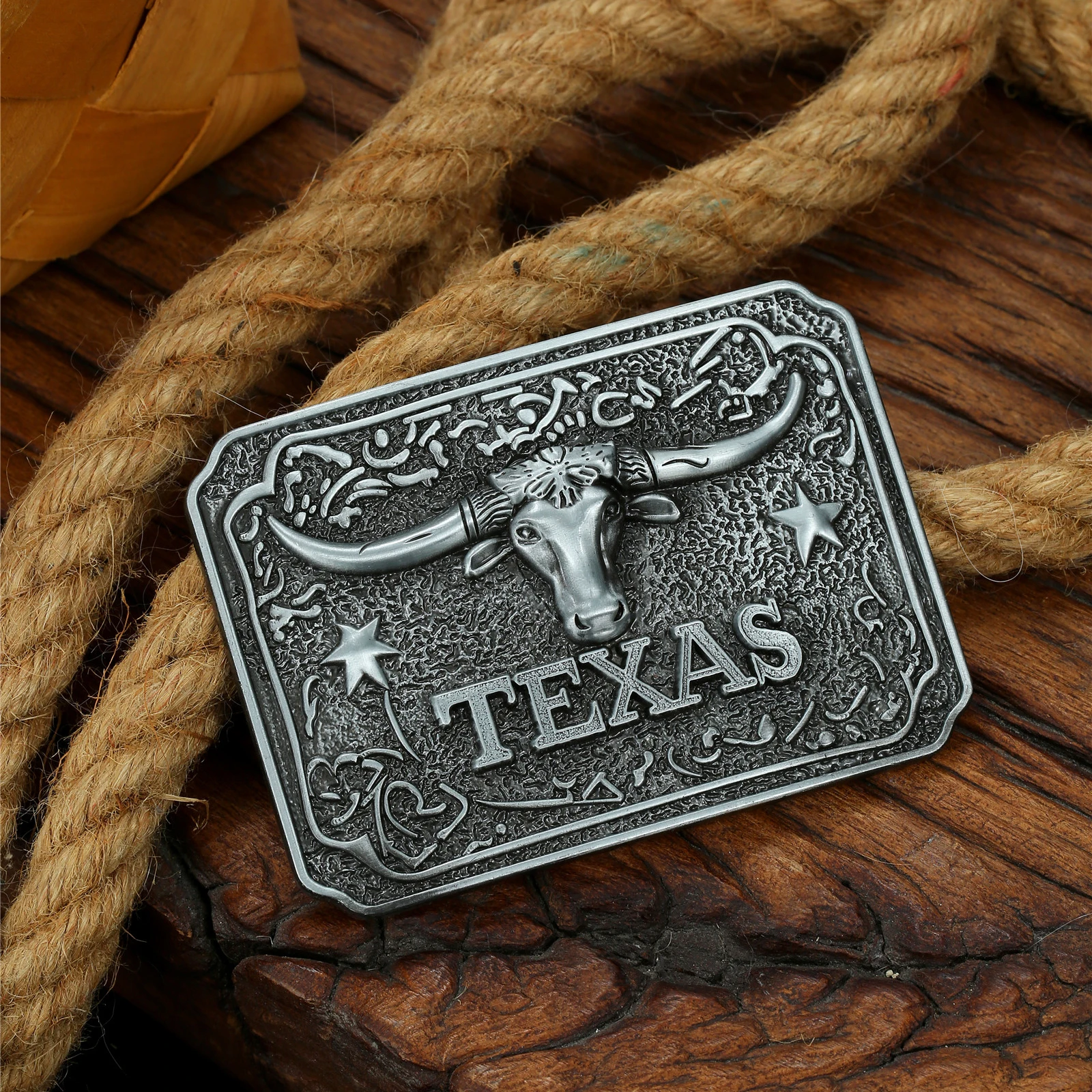 Hebilla de cinturón con cabeza de toro Texas Longhorn, hebilla de cinturón de metal vintage estilo vaquero del oeste para regalo DIY