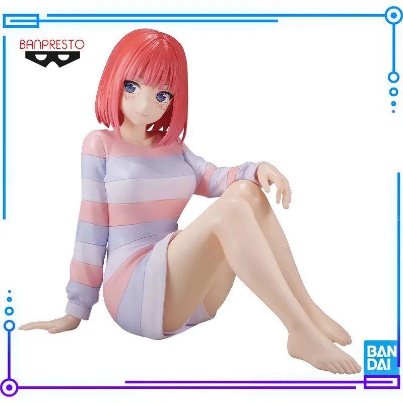 Bandai Original Genuine Banpresto The Quintessential Quintuplets Nakano Nino Relax Time 12cm Collections Model Toy Figures Gifts