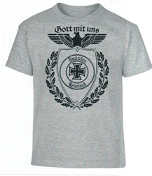 Gott Mit Uns Deutschland Vaterland. Black Eagle Iron Cross T Shirt. New 100% Cotton Short Sleeve O-Neck T-shirt Casual Mens Top