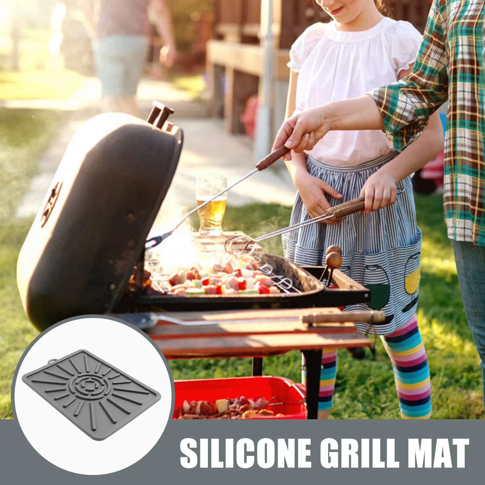 

2 Pcs Drain Pad Silicone Mat for Griddle Non-stick Baking Pads Protective Covers