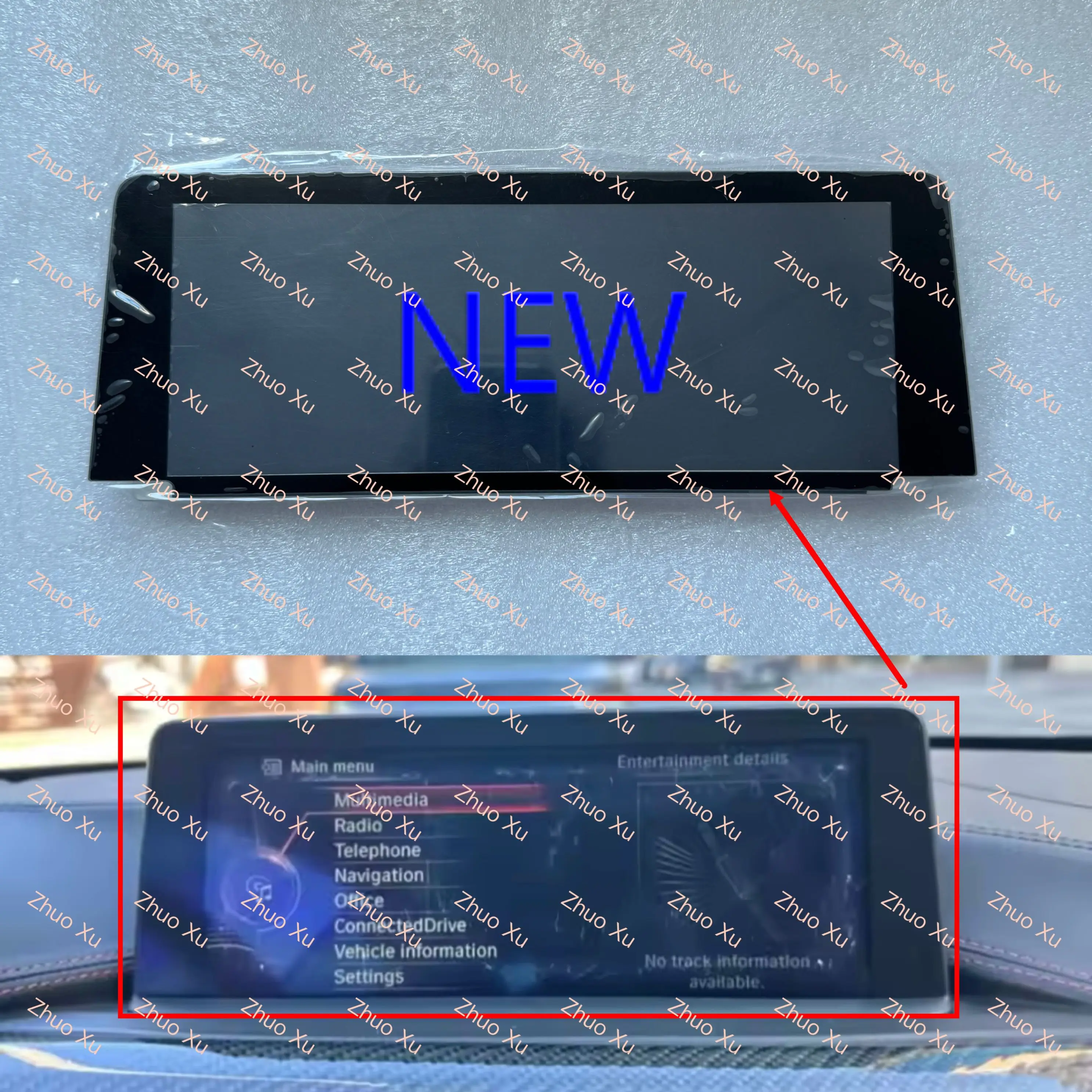 جديد LQ088K9RA01 8.8 بوصة لسيارات BMW X5 NBT L7 CID High 2012 مشغل أسطوانات للسيارة GPS راديو شاشة عرض LCD مع زجاج