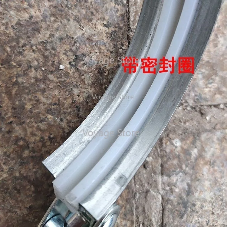 مشبك سريع قابل للتعديل من الفولاذ المقاوم للصدأ، تركيب سريع، قناة هواء ذات حواف، مشبك أنابيب سريع وقوي #3