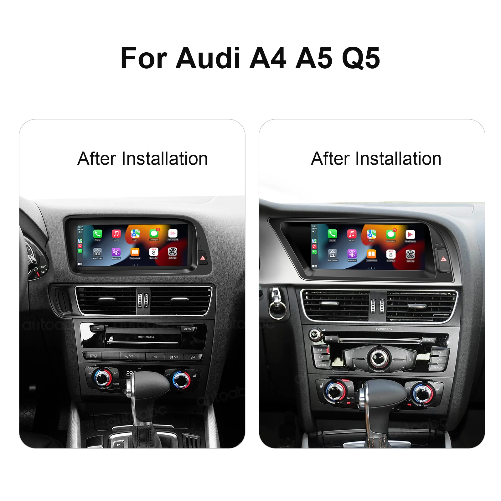 For Audi A4 B8 A5 Q5 2009-2016 With MMI 3G Version Wireless CarPlay Android Auto Interface Adapter  Bluetooth GPS Navigation