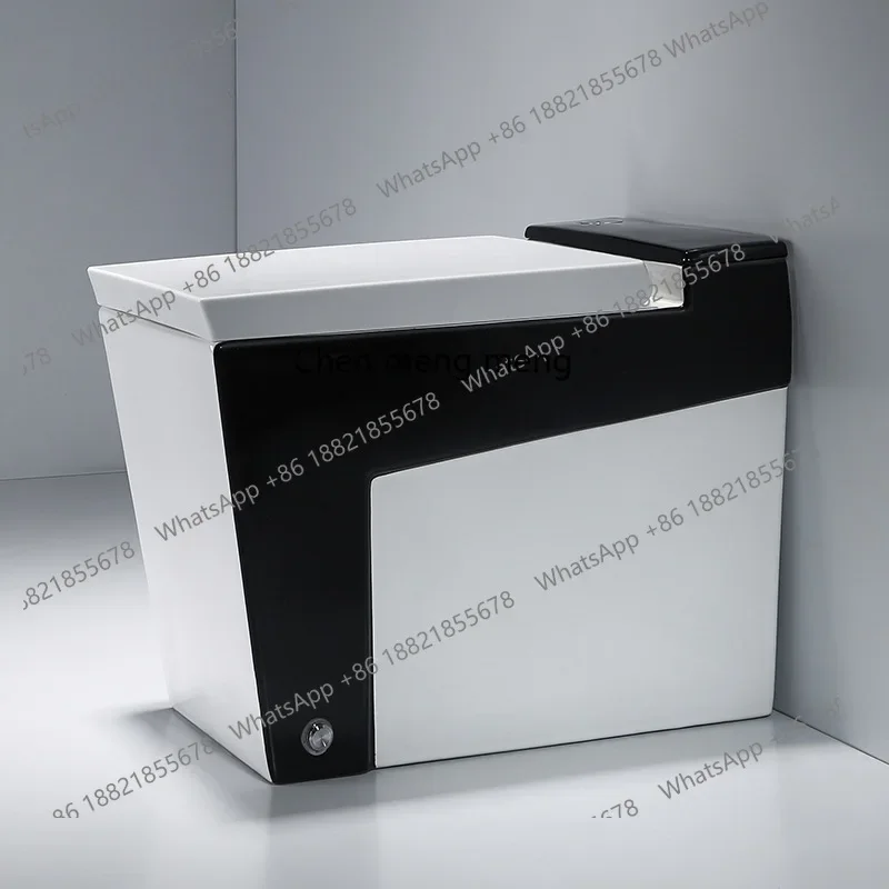 Z189 Black Smart Toilet Small Apartment Household Electric Power Flush Tankless Integrated Pulse Square Toilet F185
